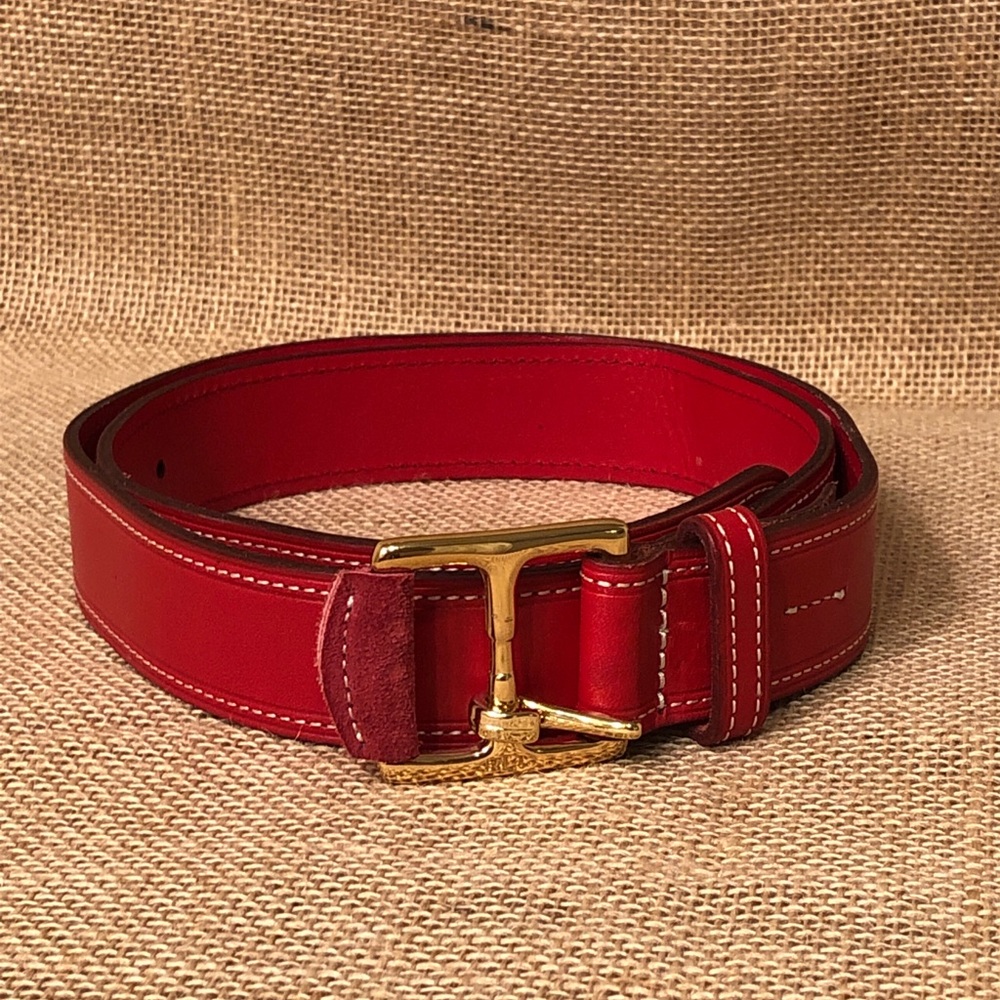 Ralph Lauren Red Leather Belt Small